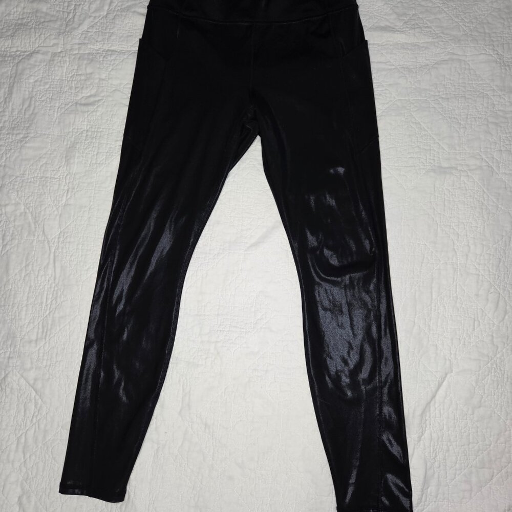 Fabletics Shiny Black Activewear Set, Including A… - image 3